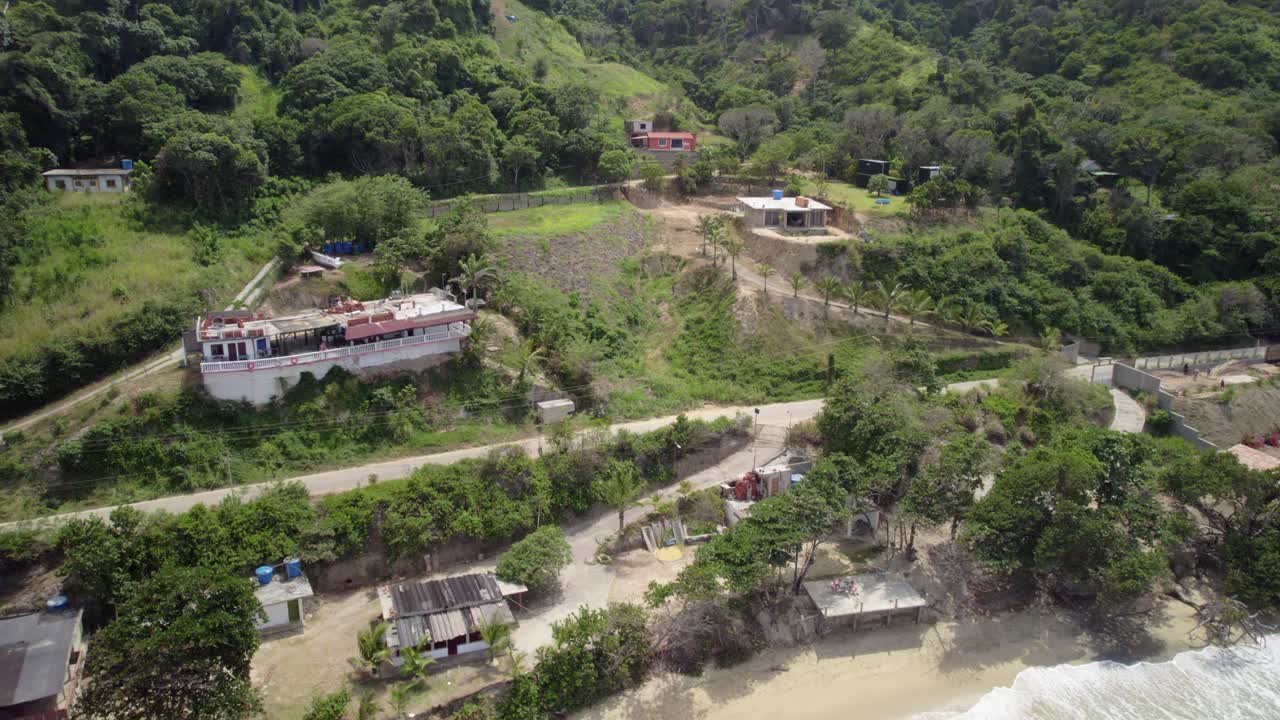 Large oceanfront homes on hills overlooking the Caribbean coastline in La Guaira