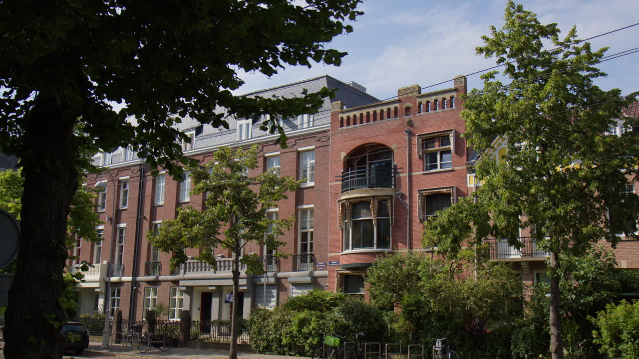 Medieval Building In Amsterdam, Netherlands - Wide Shot