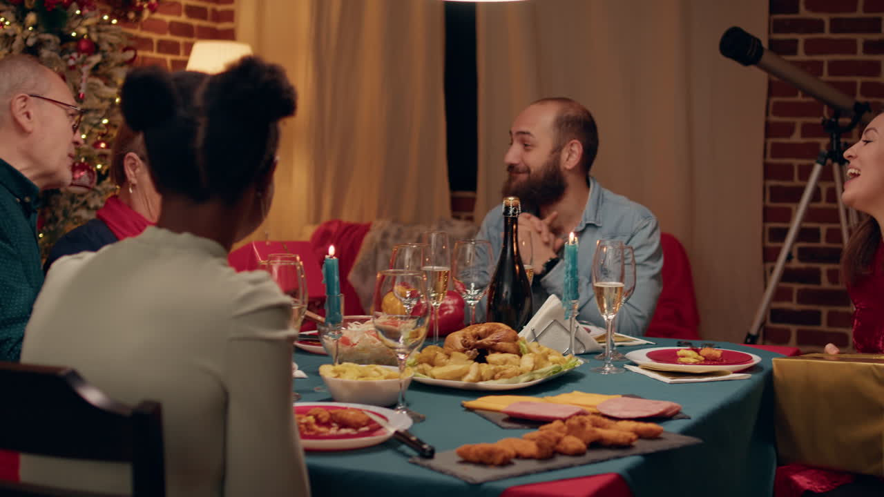 Festive Christmas Dinner with Family and Friends