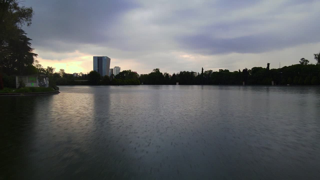 비오는 오후에 호수 위를 날다