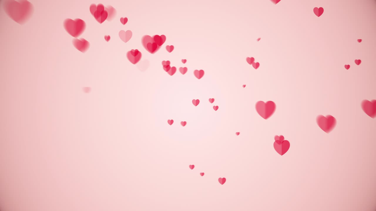 Animazione per San Valentino, cuori volanti