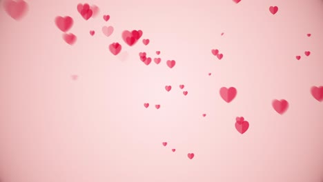 valentine's day celebrating animation, flying hearts