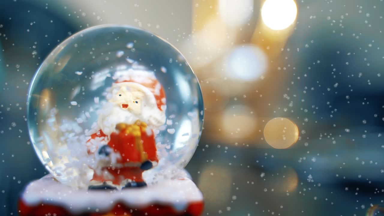 Santa claus crystal snow globe