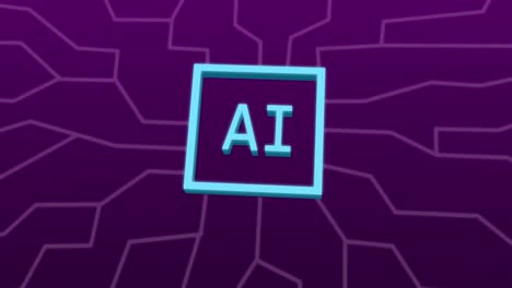 Animation-of-ai-text-and-data-processing-over-purple-background