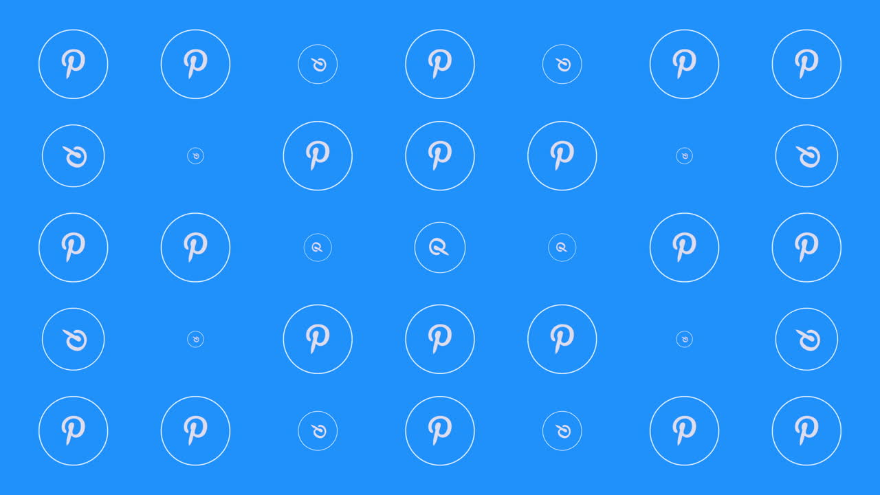 간단한 배경에 pinterest 소셜 네트워크의 아이콘