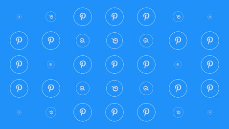iconos de la red social de pinterest en un fondo simple