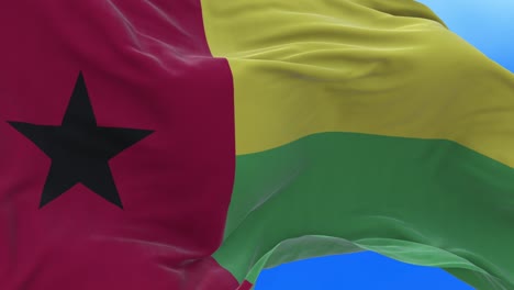 el bucle sin costuras de la bandera de guinea-bissau.