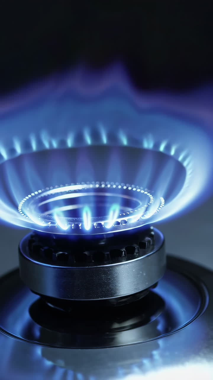 Gas Stove Burner Close-up
