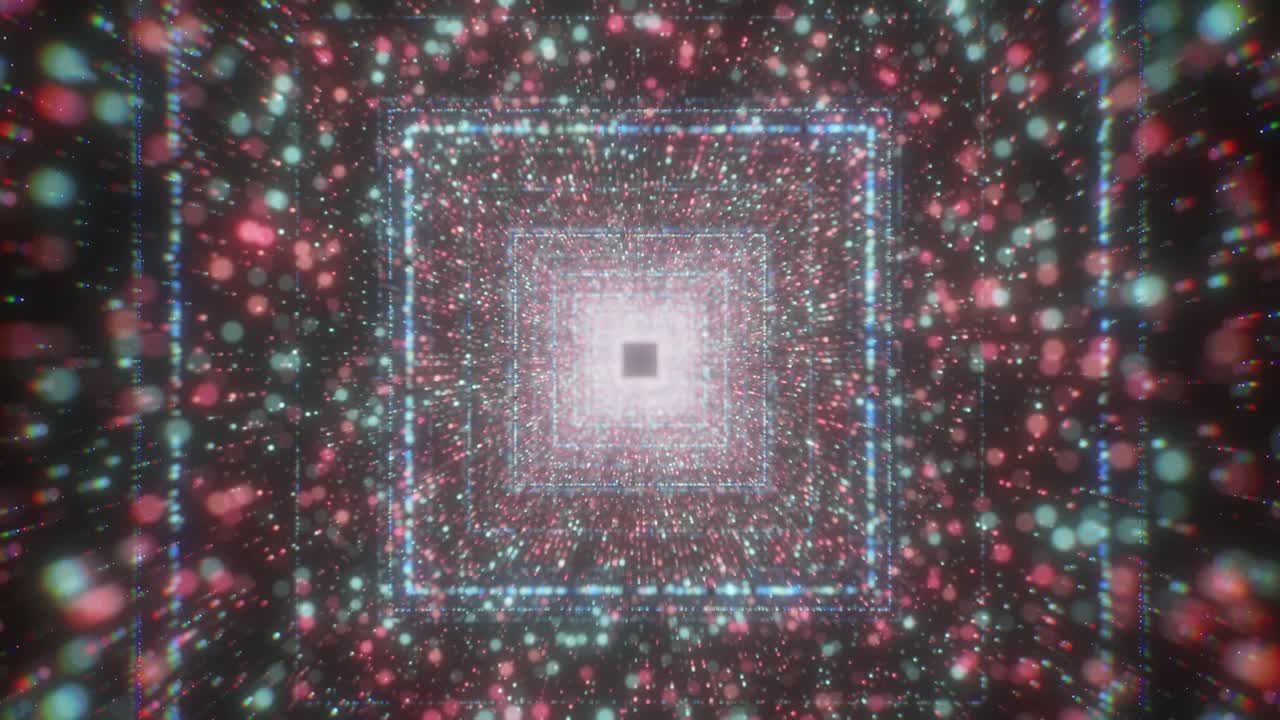 túnel 3d abstracto con luces brillantes