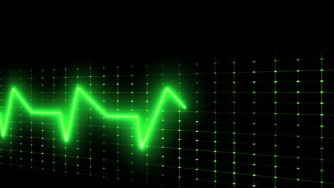 animación del cardiógrafo sobre un fondo negro