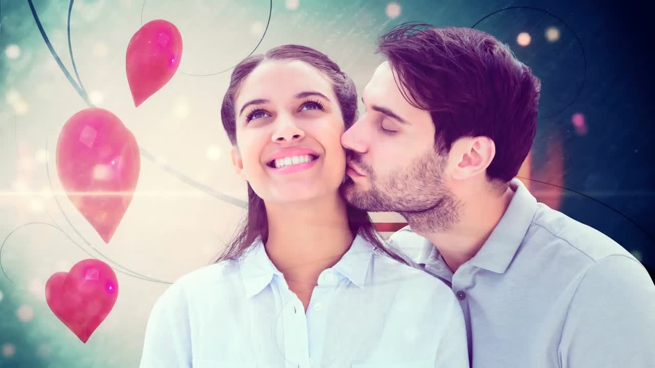 hombre besando la mejilla de su pareja