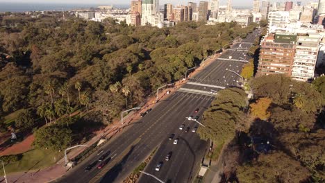 Avenida-Del-Libertador-At-Buenos-Aires,-Argentine