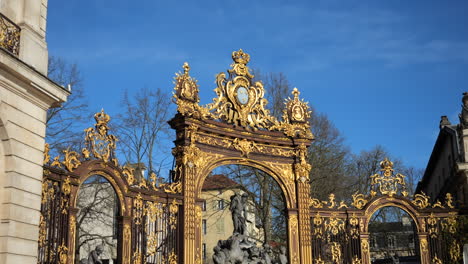 metal fence at place stanislas in nancy, france