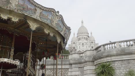 Classic-carousel-spinning-and-in-the-background-a-large-church