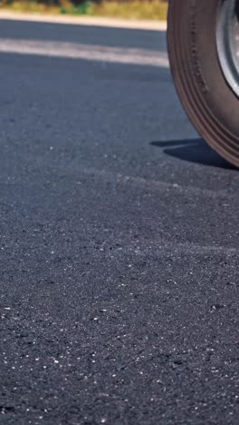 road roller compacting asphalt