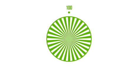 ciencia futurista anillo de carga de círculo. carga de transferencia descarga animación 0-100 de amarillo a efecto verde. crecer verde carga futurista círculo de anillo orbe animación de barra en el fondo del canal alfa