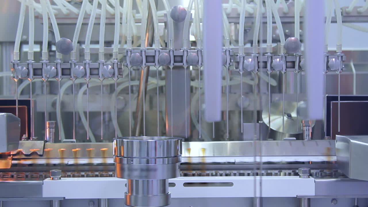 의약품 제조 장비. 의료  ⁇ 플 생산 과정