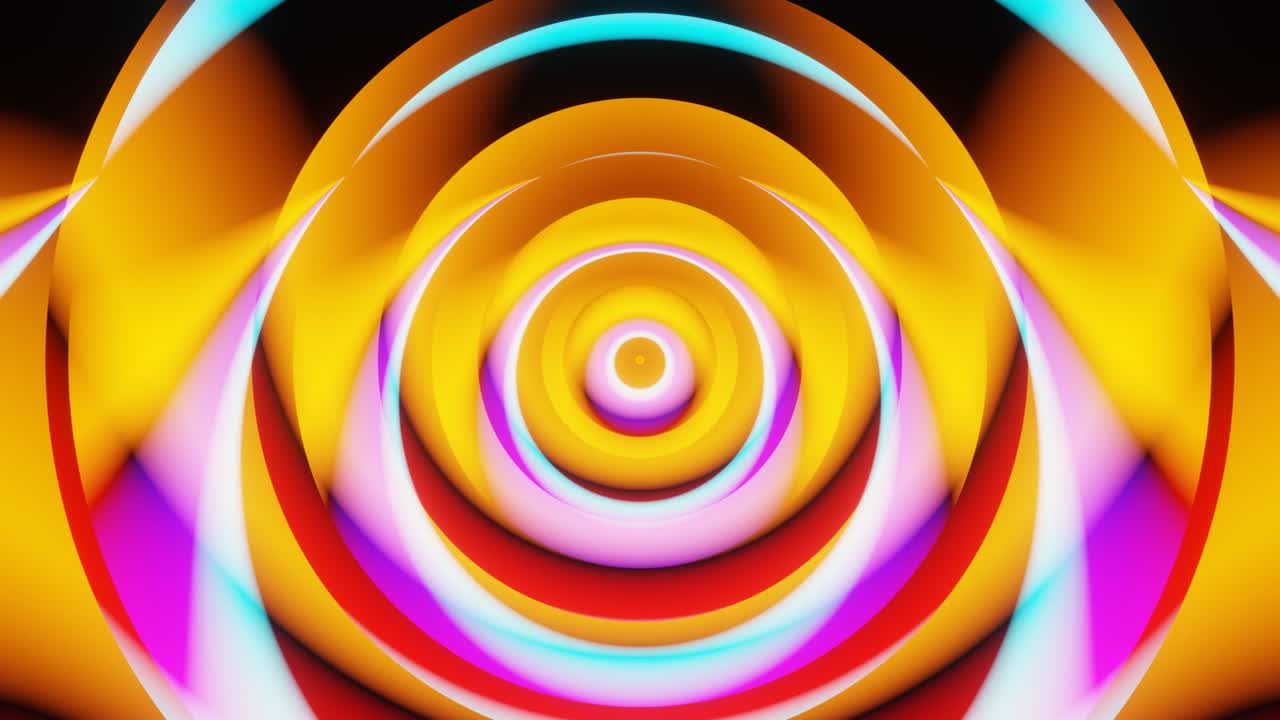 VJ Loop Bright overflows of colored circles