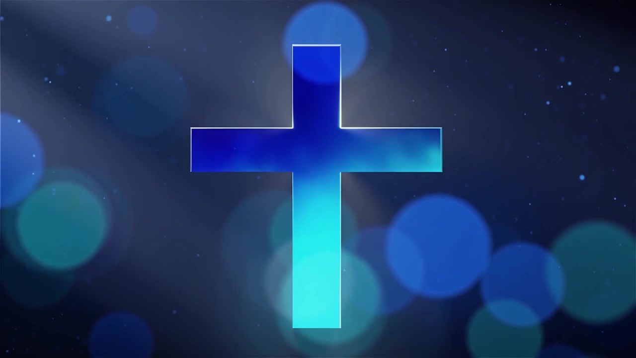 Cruz Cristiana con Luz Celestial, Fondo para Adoración.
