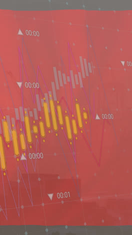 Animación-De-La-Bandera-De-China-Y-Procesamiento-De-Datos-Sobre-El-Paisaje-Urbano.