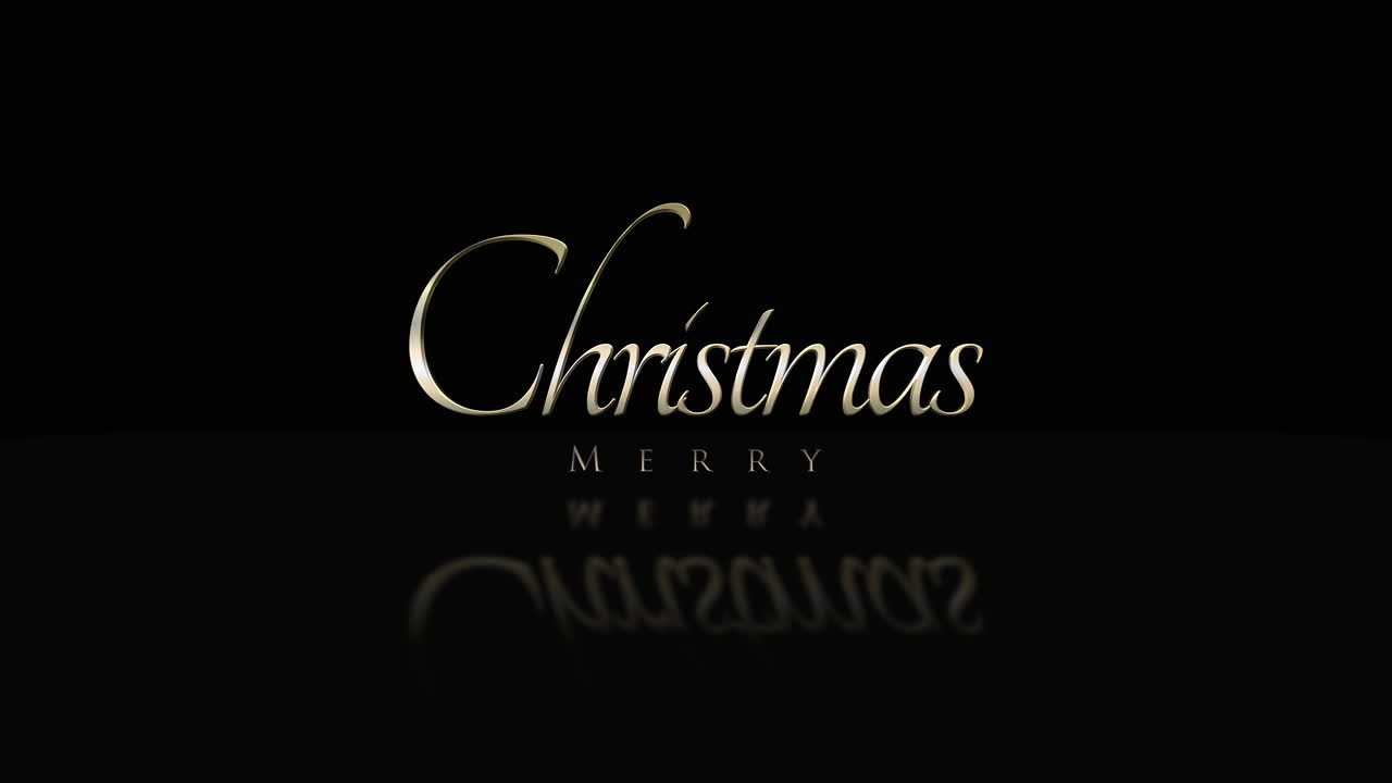 Elegance Merry Christmas text on black gradient