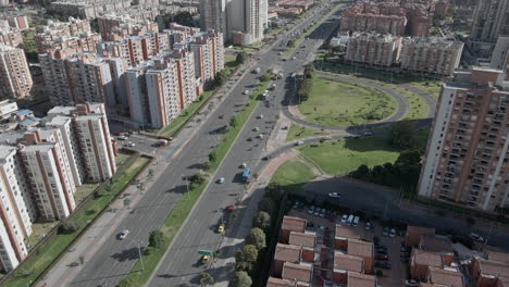 aerial view avenida boyaca in bogota colombia