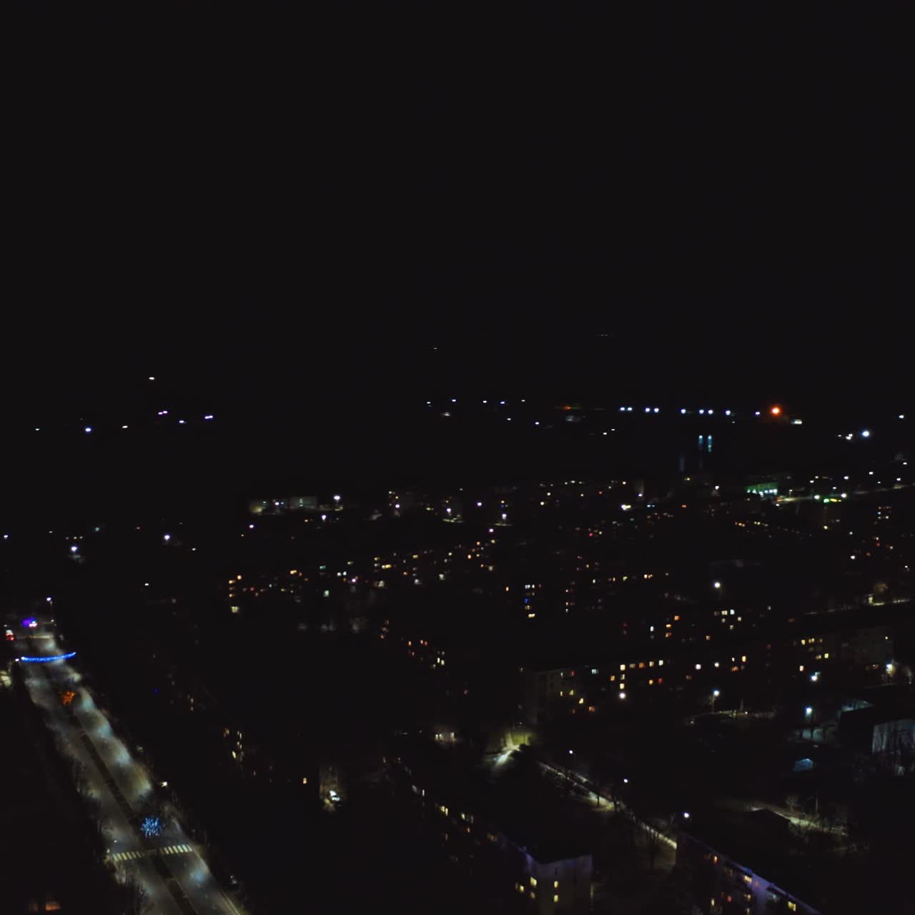 Night cityscape view