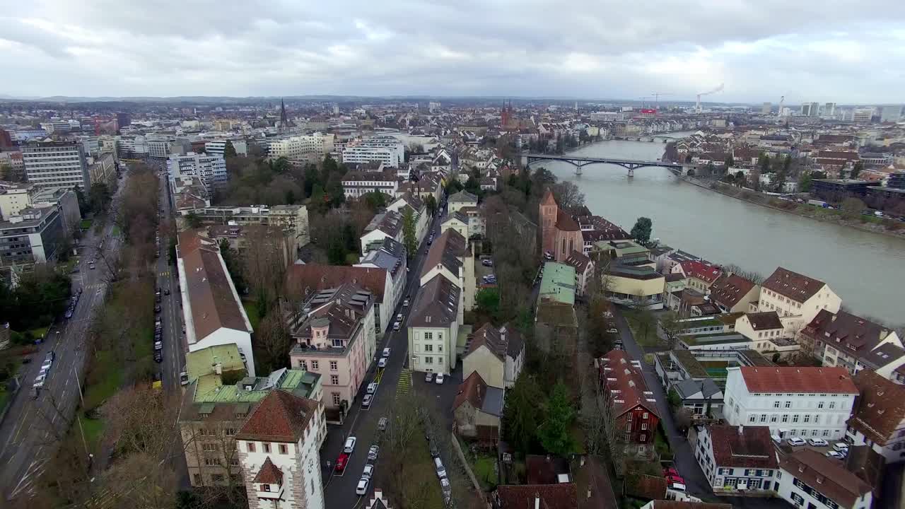 Embrace Basel's charm with a drone shot showcasing the St