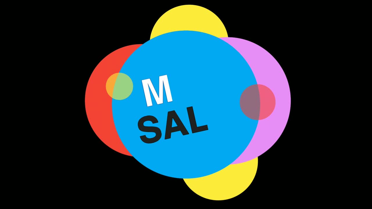 플래트 스타일 스티커 배너, 다채로운 라벨, 팝업 프로모션 애니메이션, 4k 판매, 할인, 거래