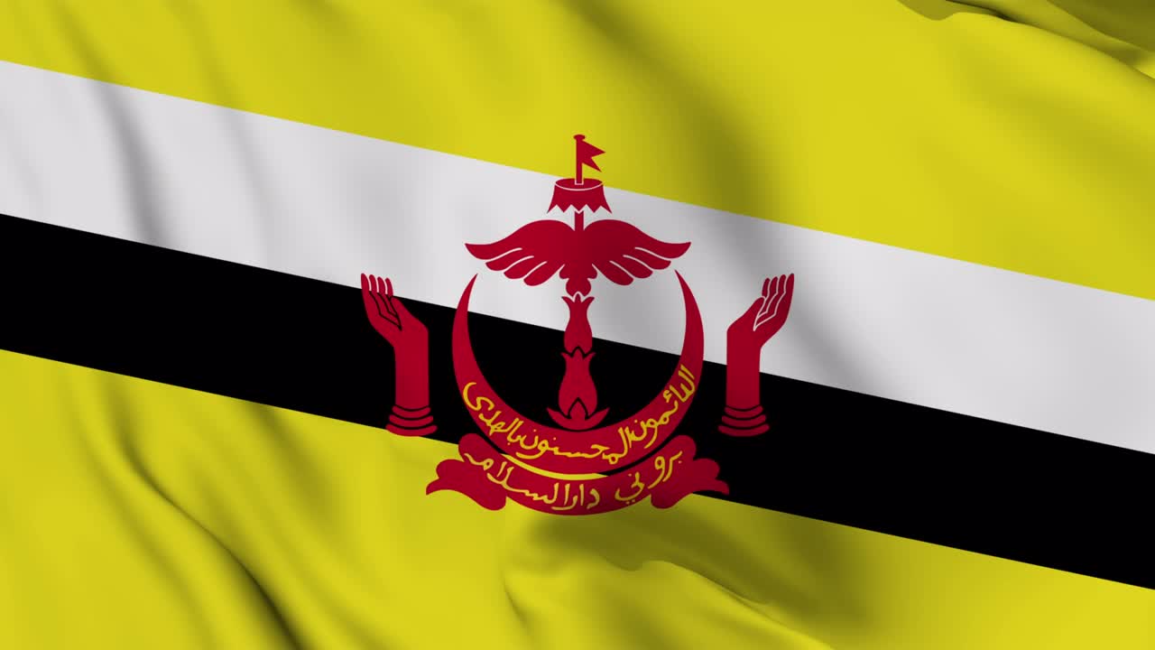 animación de la bandera de brunei que se agita sin problemas