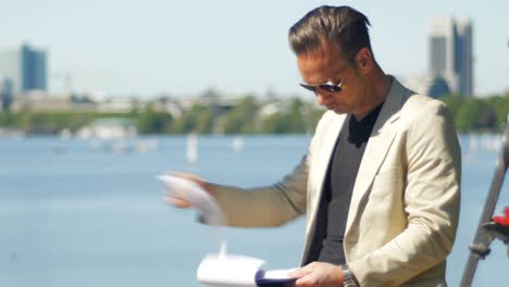 a frustrated businessman is angry about the bad reports