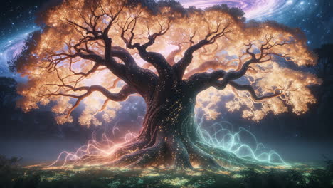 a cosmic and magical tree of life