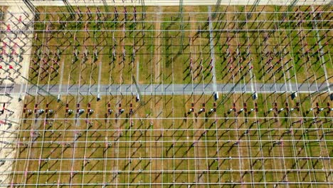 power station - electrical substation - aerial top down