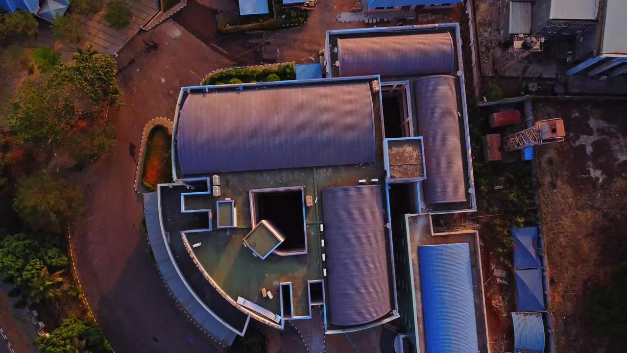 Top down aerial of the beautiful Sharia Court of Appeal office building in Abuja, Nigeria