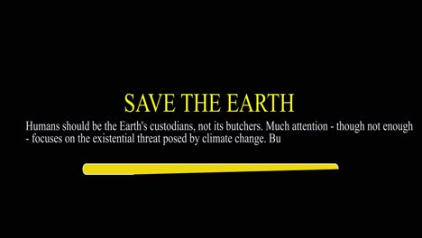campaña para salvar la tierra y el cambio climático