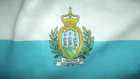 flag of san marino waving in the wind