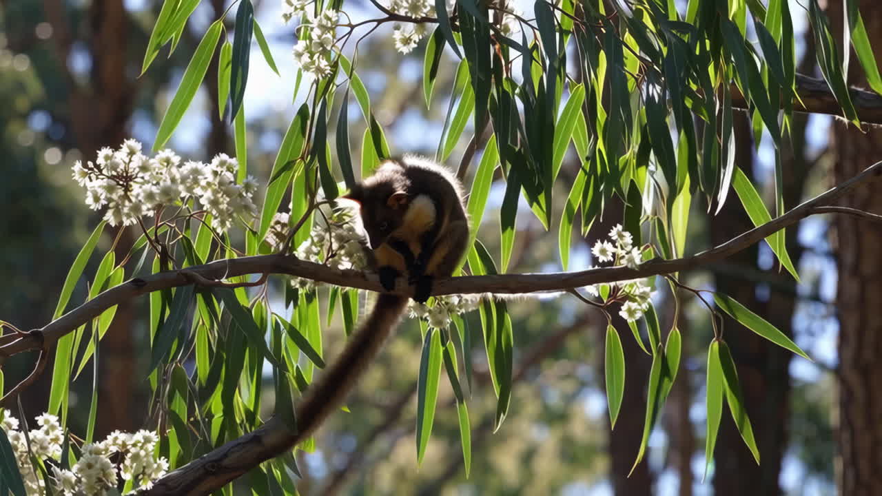 A Possum in an Eucalyptus Tree