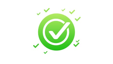 yes doodle green illustration on white background. motion graphics.