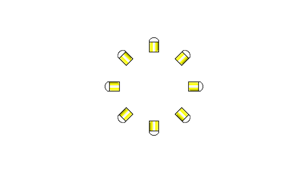 Pixel Art Eraser Spinning Circle Animated Overlay Transparent 30fps (3)