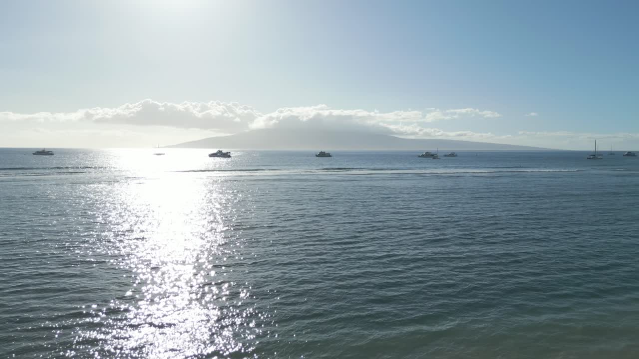 마우이에서 하와이 해변 드론 촬영