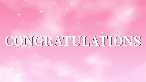 congratulations message text animation motion graphics