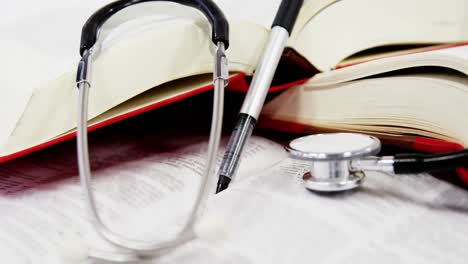 Stethoscope-with-opened-books