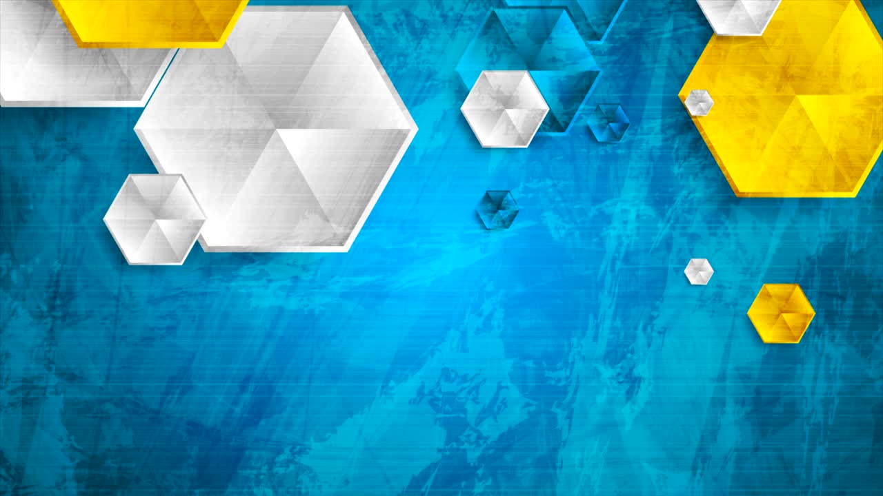 hexágonos coloridos fondo de movimiento abstracto con textura grunge