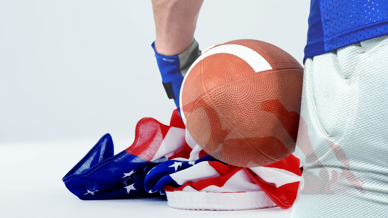 럭비 선수의 패배를 보여주는 개념적 디지털 애니메이션 4k