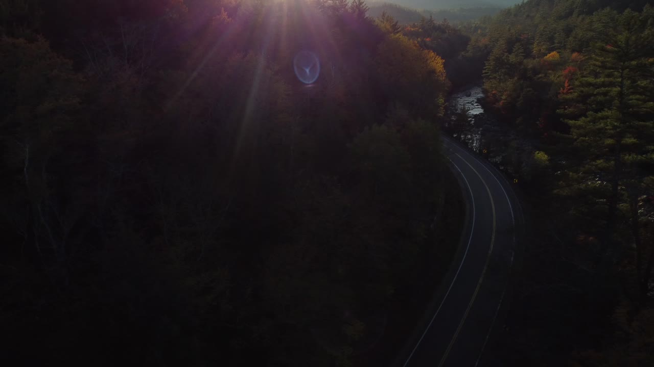 vista aérea del follaje otoñal del bosque nacional white mountain new hampshire
