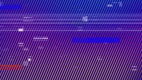 animación de múltiples formas abstractas que se mueven en movimiento hipnótico sobre un fondo a rayas
