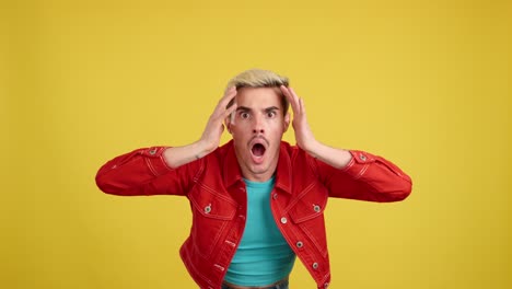 man expressing surprise and shock