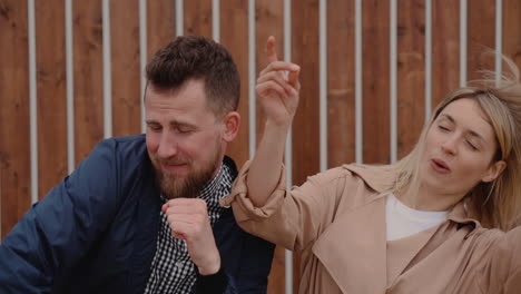 couple dancing outdoors