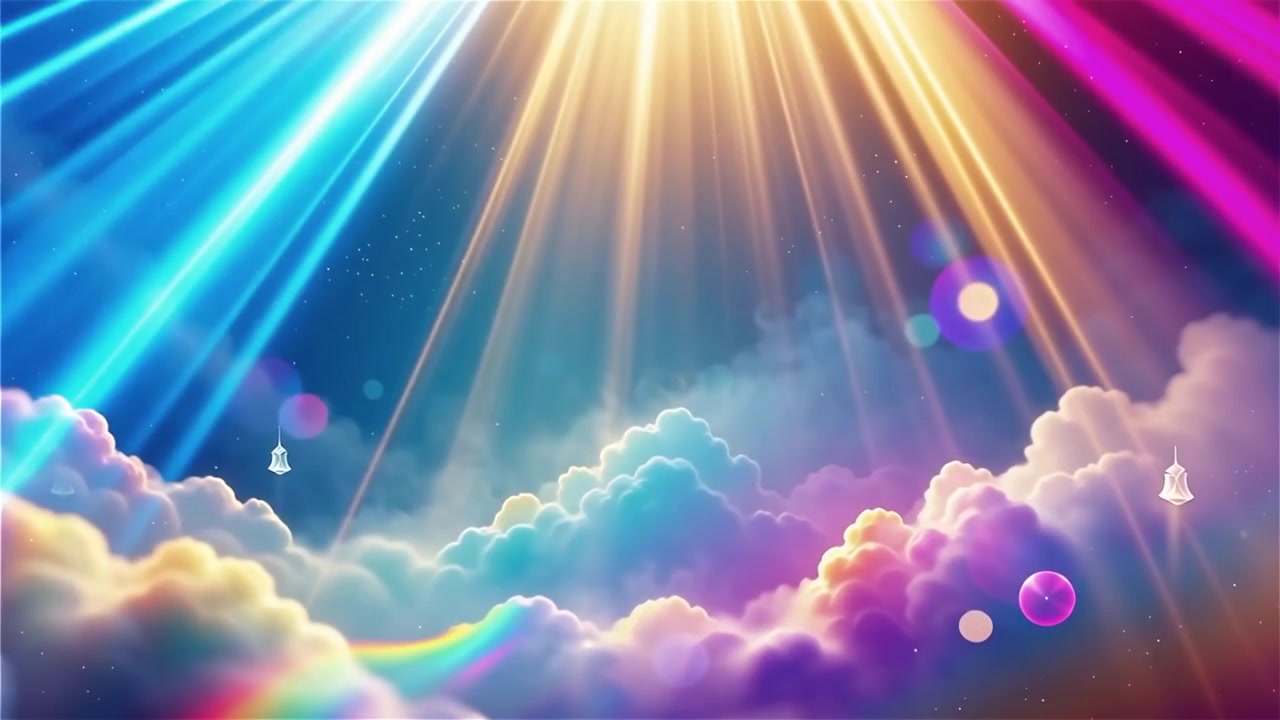 Christian Heavenly Light Worship Background