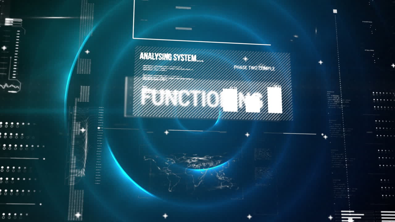 Screen with interface codes and graphs